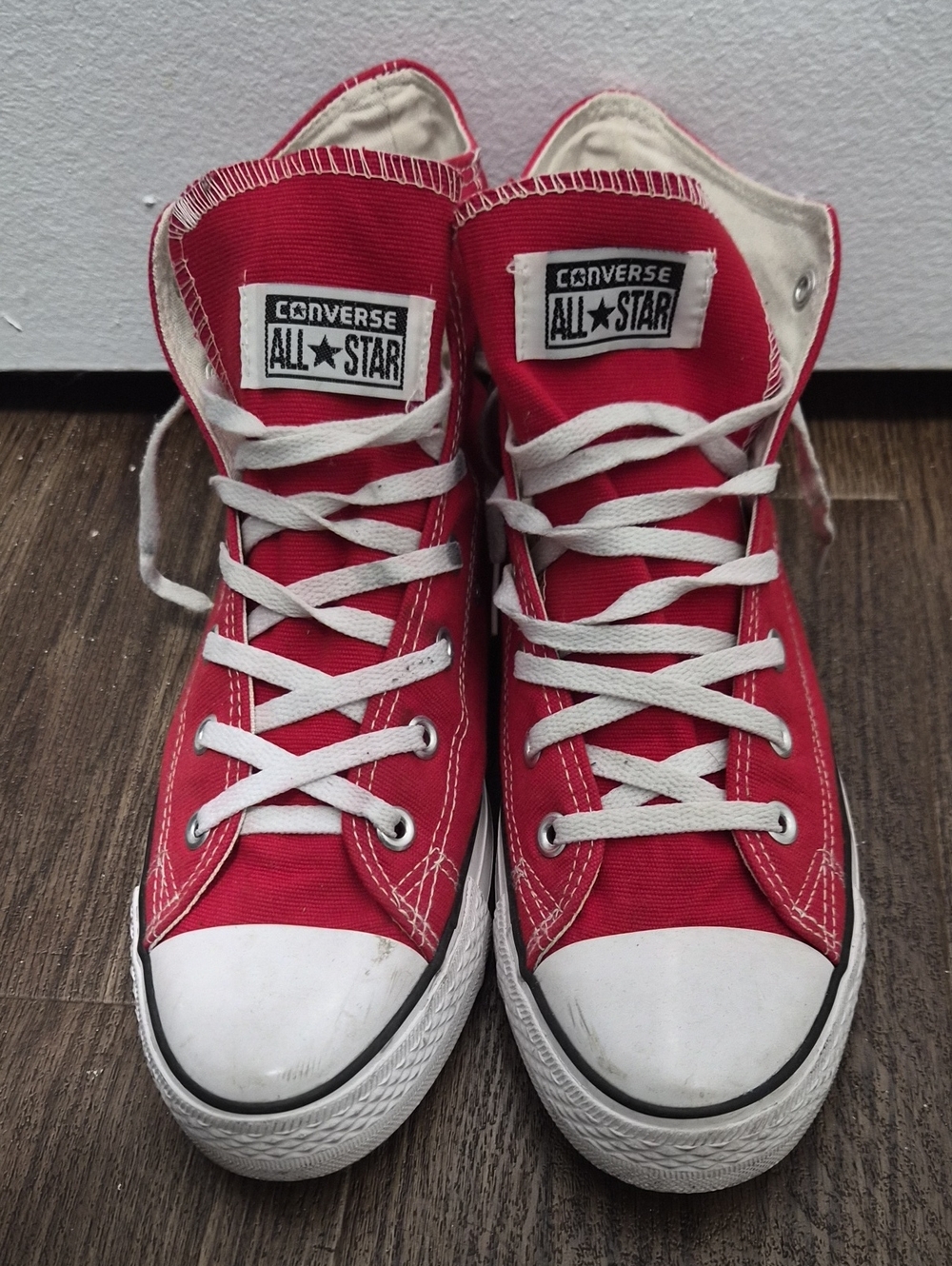 Converse Red High Top Canvas Sneakers